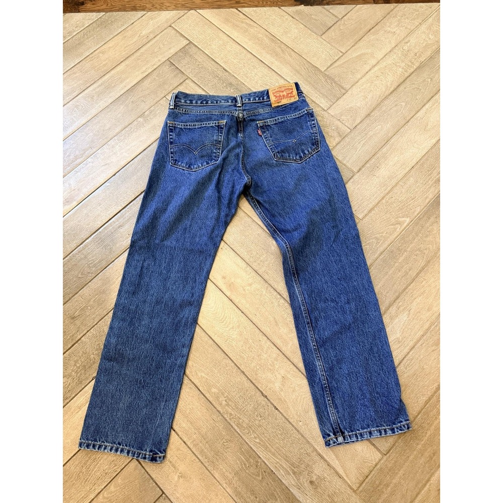 Levi's 505 Jeans Mens 32x30 Blue Denim Straight Leg Regular Fit Medium Wash